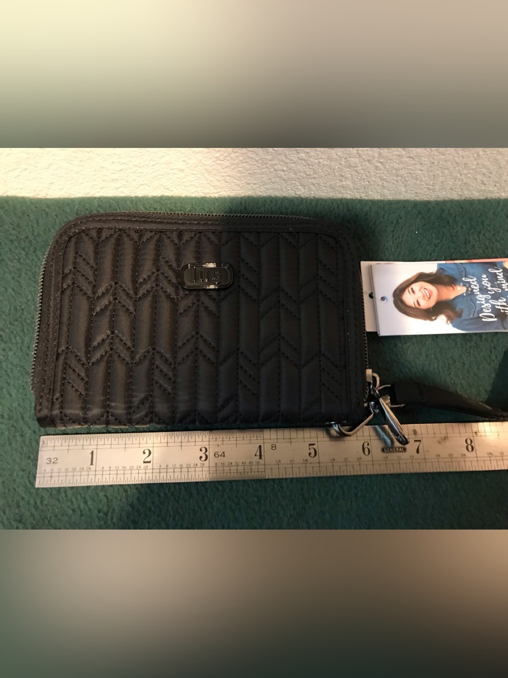 lug Rodeo Midnight Black Quilted Wristlet - Picture 6 of 8